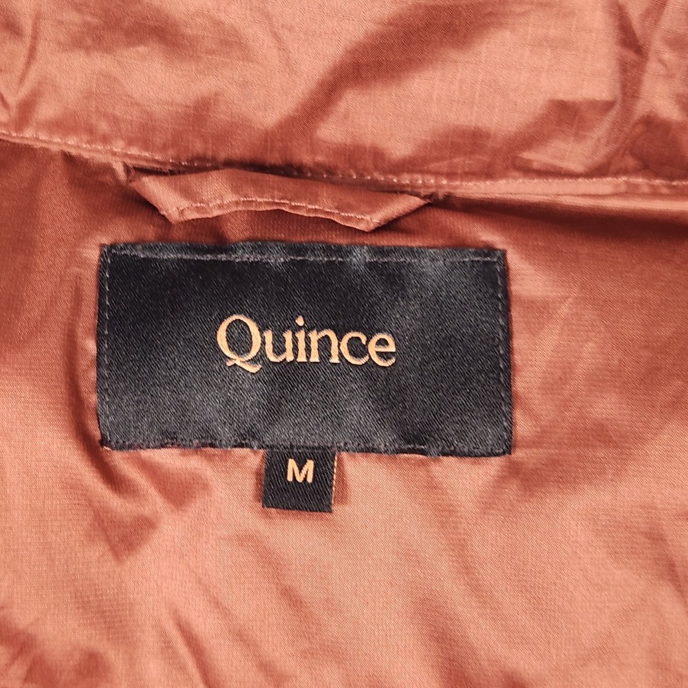 Quince Puffer Jacket Size Medium Brown Lightweight Goose Down Packable - Picture 4 of 12